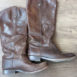 Used Brown Frye Leather Boots